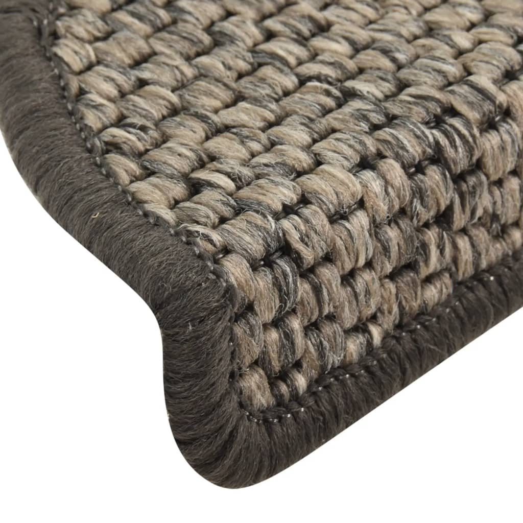 Trapmatten Zelfklevend 15 St Sisal-Look 65X25 Cm Antracietkleur