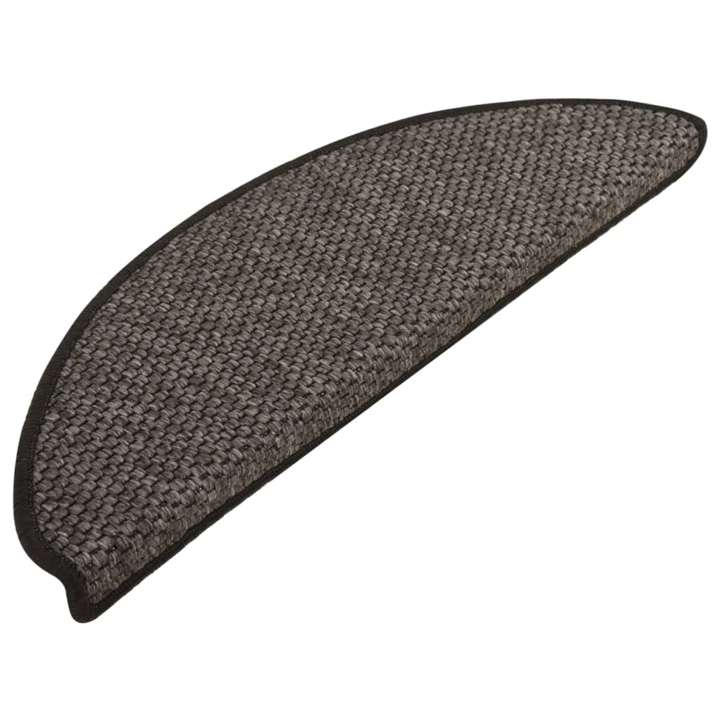 Trapmatten Zelfklevend 15 St Sisal-Look 65X25 Cm Antracietkleur