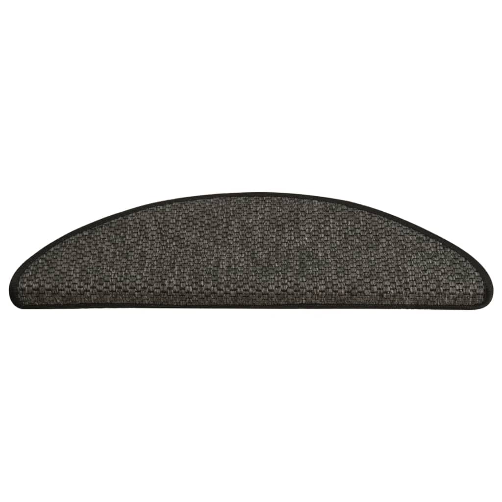 Trapmatten Zelfklevend 15 St Sisal-Look 65X25 Cm Antracietkleur