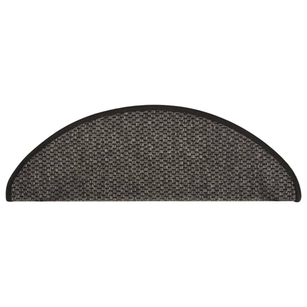 Trapmatten Zelfklevend 15 St Sisal-Look 65X25 Cm Antracietkleur