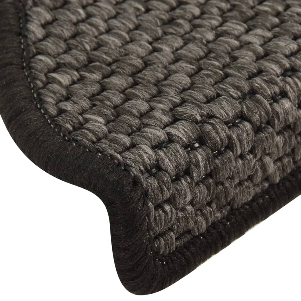 Trapmatten Zelfklevend 15 St Sisal-Look 65X25 Cm Antracietkleur