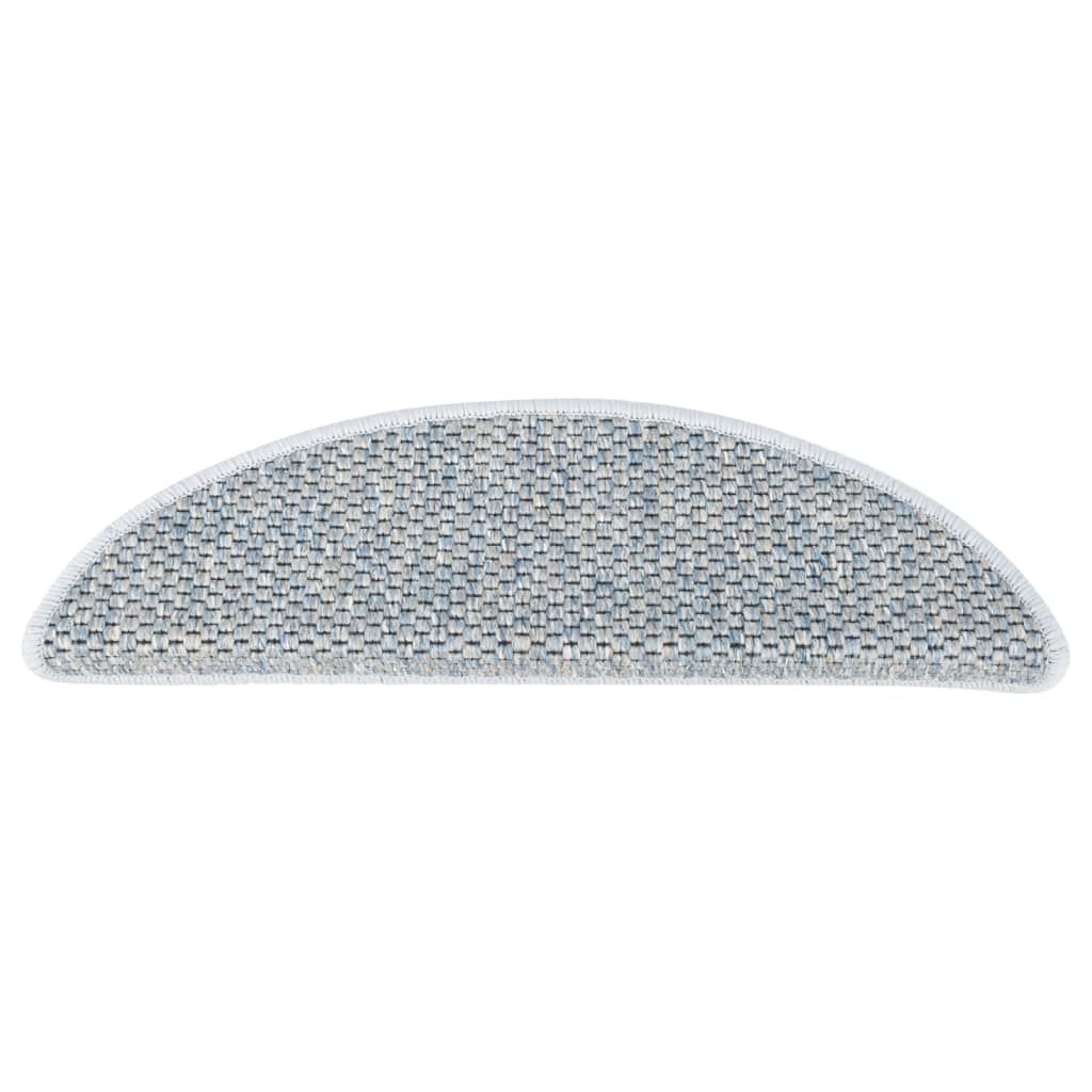 Trapmatten Zelfklevend 15 St Sisal-Look 65X25 Cm Blauw