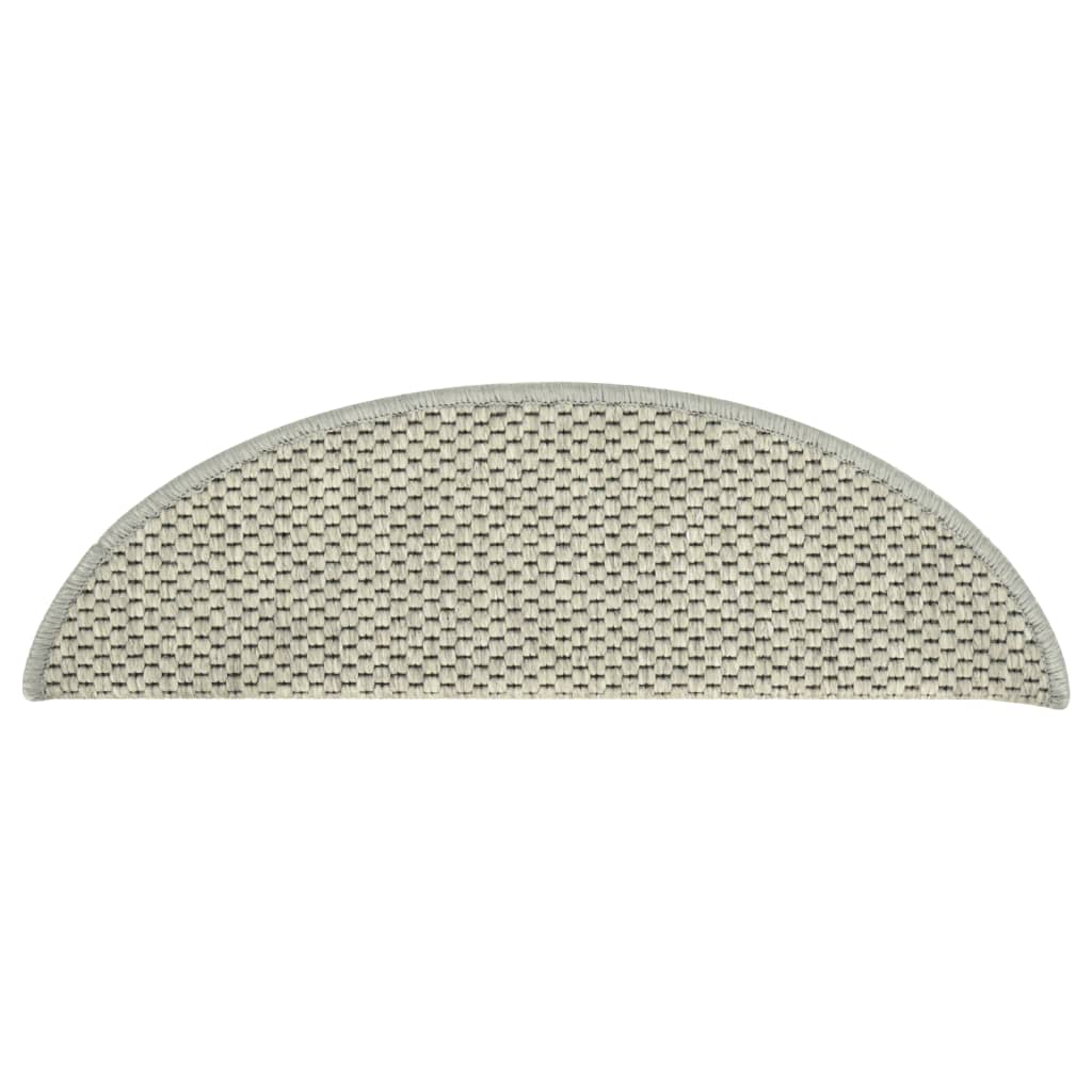 Trapmatten Zelfklevend 15 St Sisal-Look 65X25 Cm Grijs