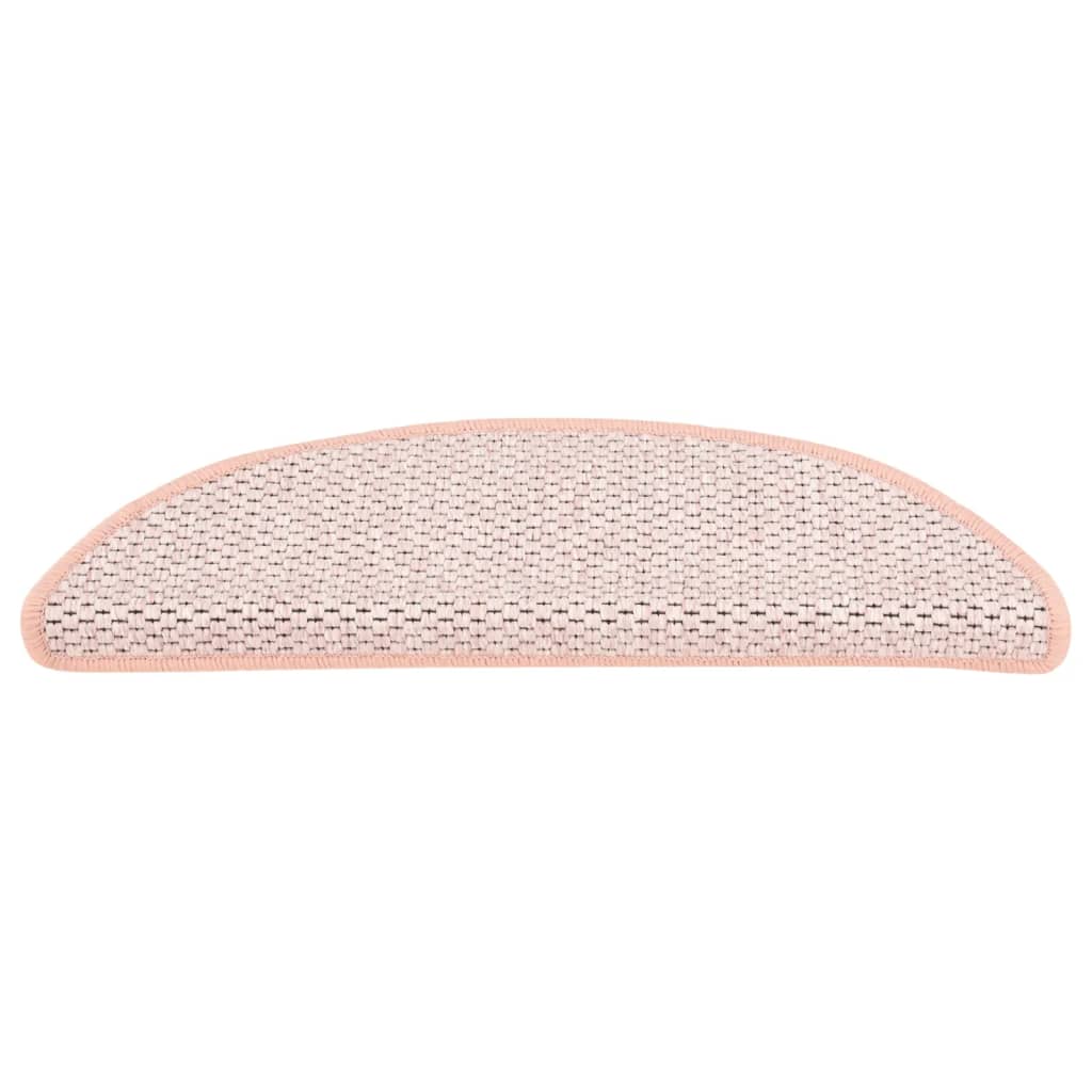 Trapmatten Zelfklevend 15 St Sisal-Look 65X25 Cm Rood