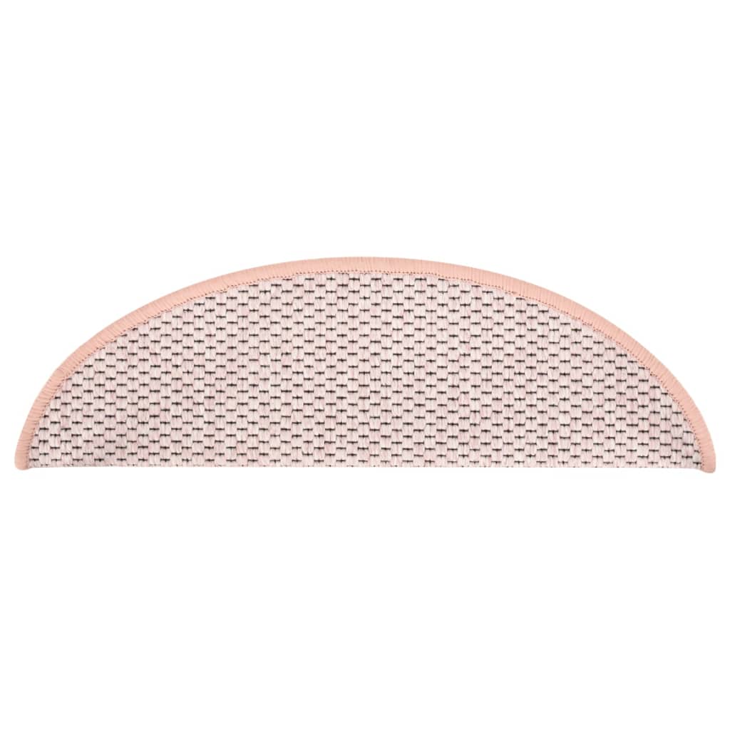 Trapmatten Zelfklevend 15 St Sisal-Look 65X25 Cm Rood