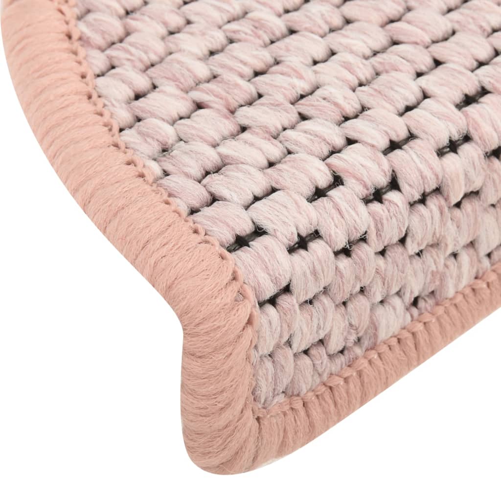 Trapmatten Zelfklevend 15 St Sisal-Look 65X25 Cm Rood