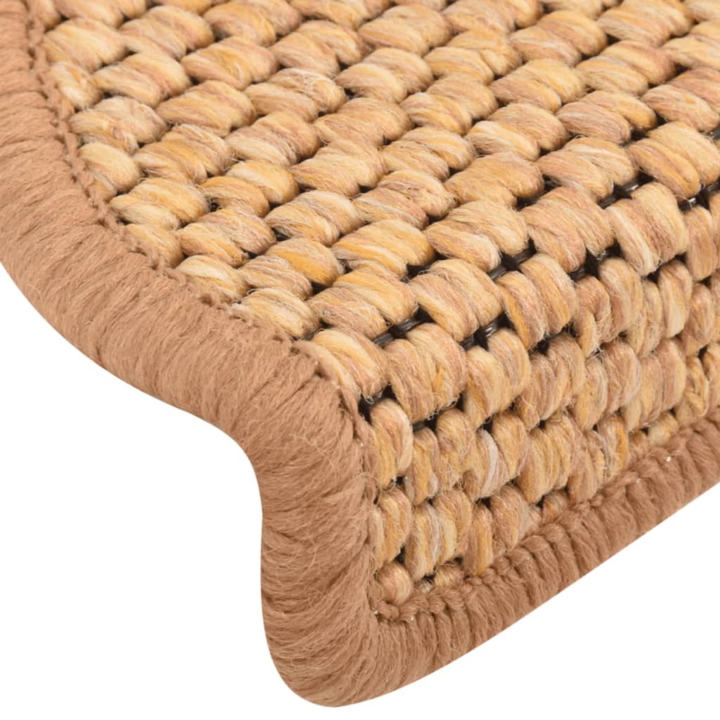 Trapmatten Zelfklevend 15 St Sisal-Look 65X25 Cm Oranje