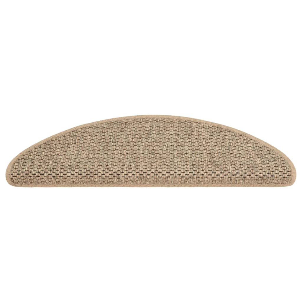 Trapmatten Zelfklevend 15 St Sisal-Look 65X25 Cm Donkerbeige