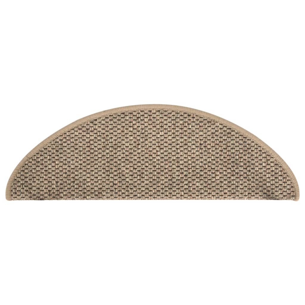 Trapmatten Zelfklevend 15 St Sisal-Look 65X25 Cm Donkerbeige