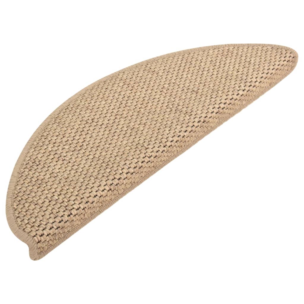 Trapmatten Zelfklevend 15 St Sisal-Look 65X25 Cm Zandkleurig