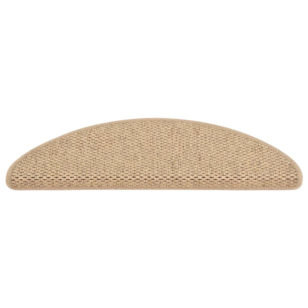 Trapmatten Zelfklevend 15 St Sisal-Look 65X25 Cm Zandkleurig
