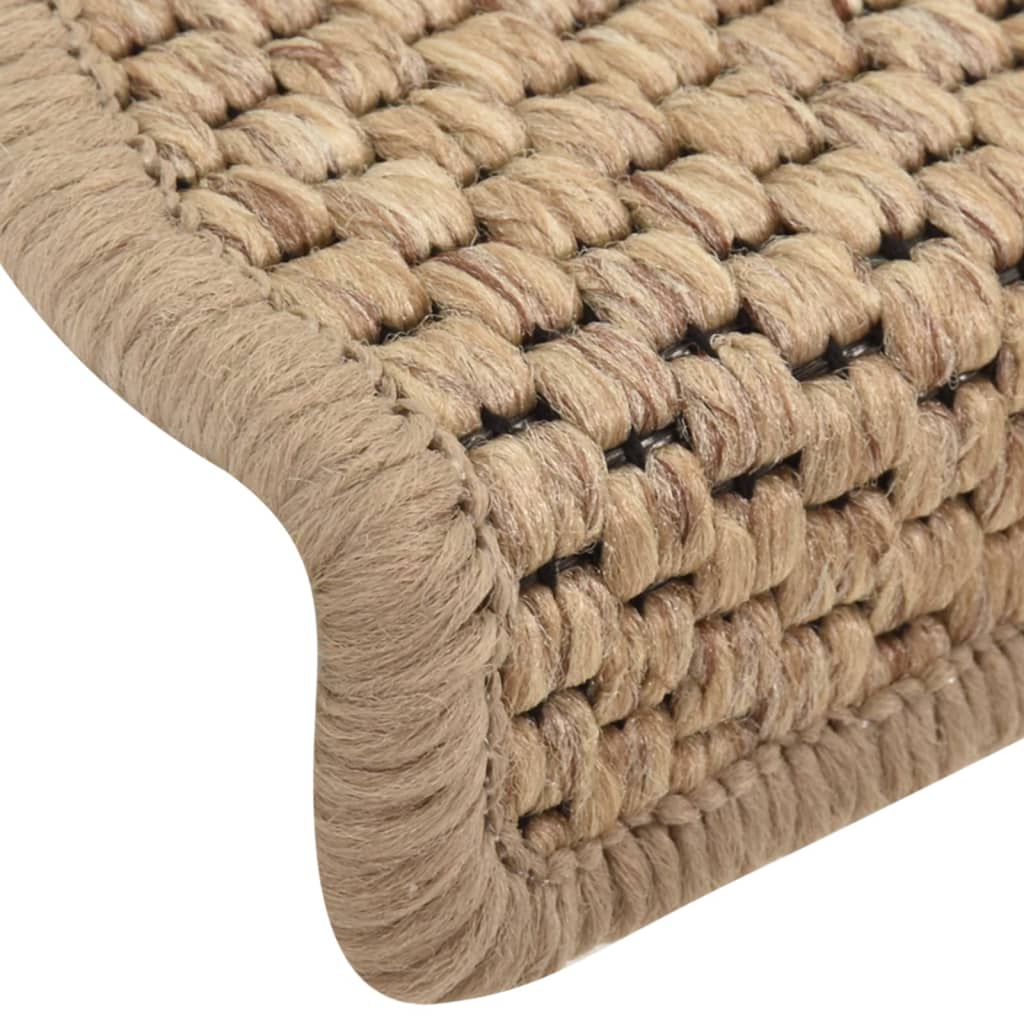 Trapmatten Zelfklevend 15 St Sisal-Look 65X25 Cm Zandkleurig