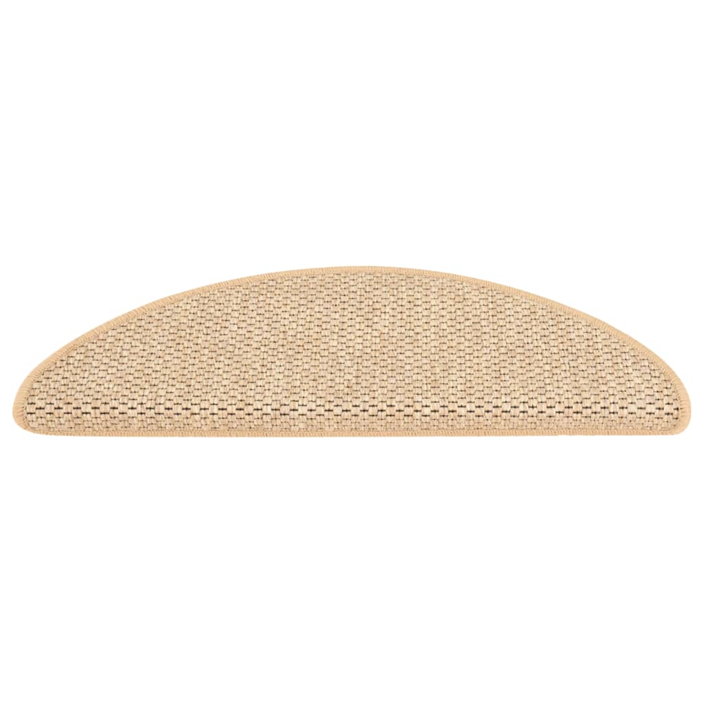 Trapmatten Zelfklevend 15 St Sisal-Look 65X25 Cm Lichtbeige