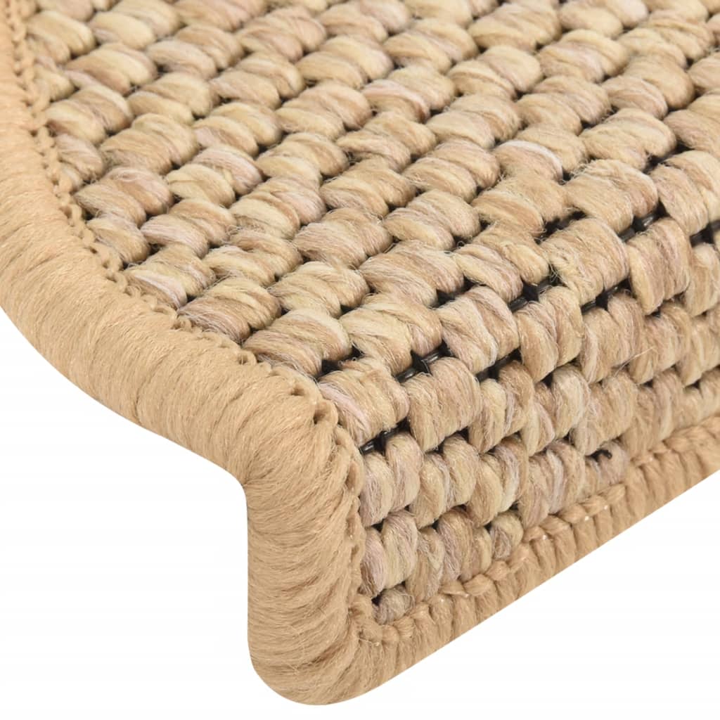 Trapmatten Zelfklevend 15 St Sisal-Look 65X25 Cm Lichtbeige