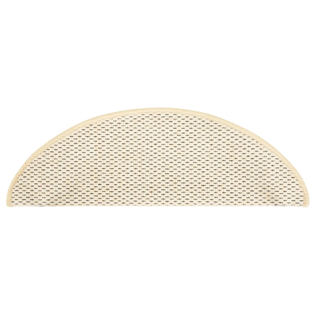 Trapmatten Zelfklevend 15 St Sisal-Look 65X25 Cm Crèmekleurig