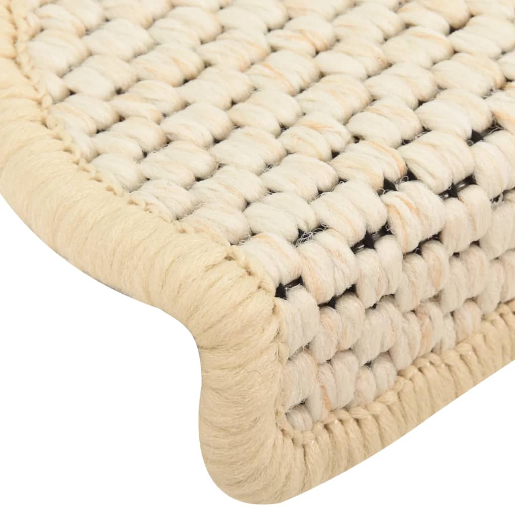 Trapmatten Zelfklevend 15 St Sisal-Look 65X25 Cm Crèmekleurig