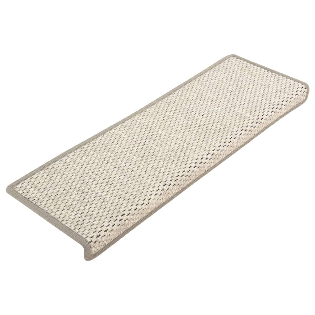 Trapmatten Zelfklevend 15 St Sisal-Look 65X25 Cm Beige