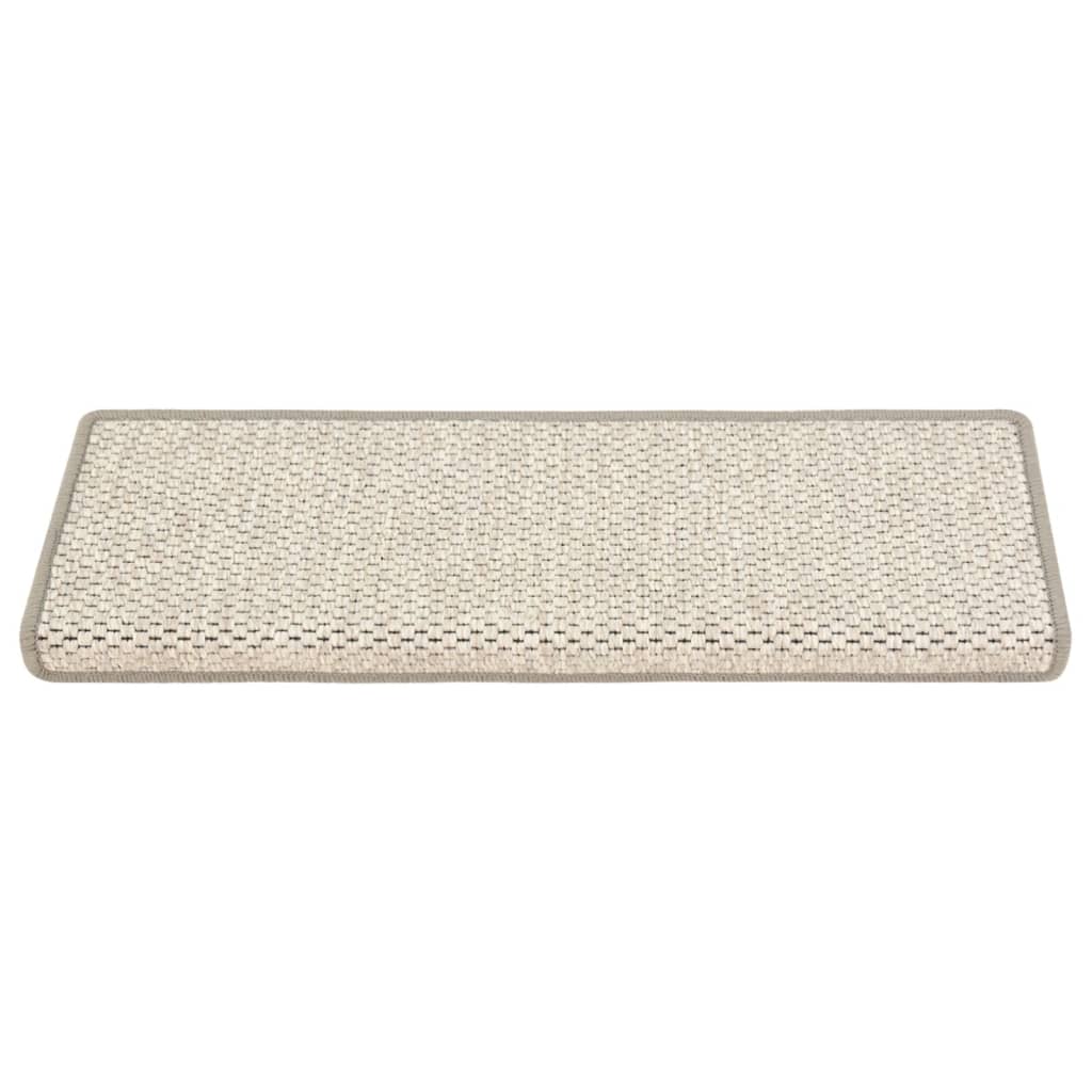Trapmatten Zelfklevend 15 St Sisal-Look 65X25 Cm Beige