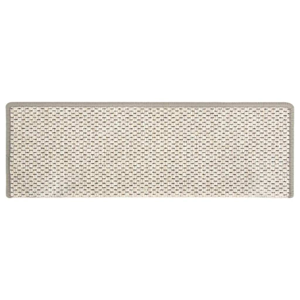 Trapmatten Zelfklevend 15 St Sisal-Look 65X25 Cm Beige