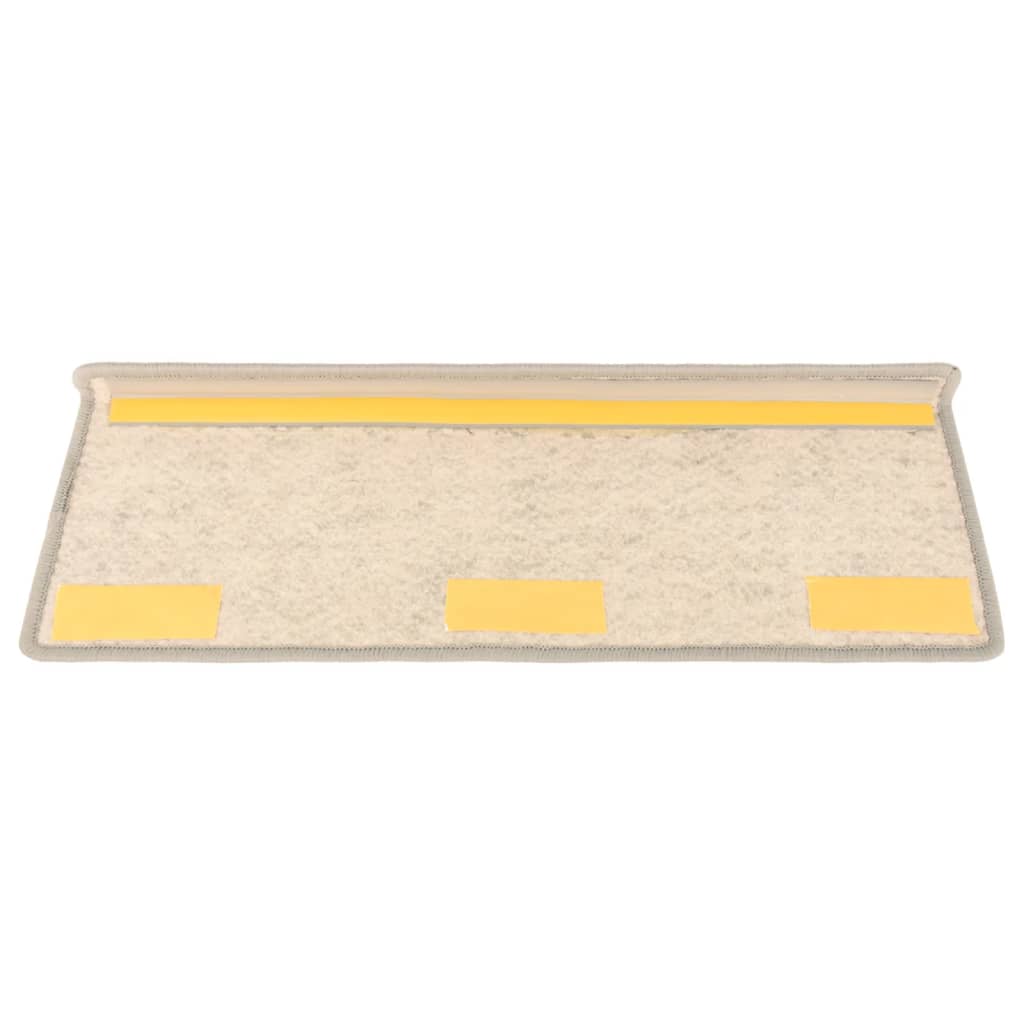 Trapmatten Zelfklevend 15 St Sisal-Look 65X25 Cm Zilverkleurig