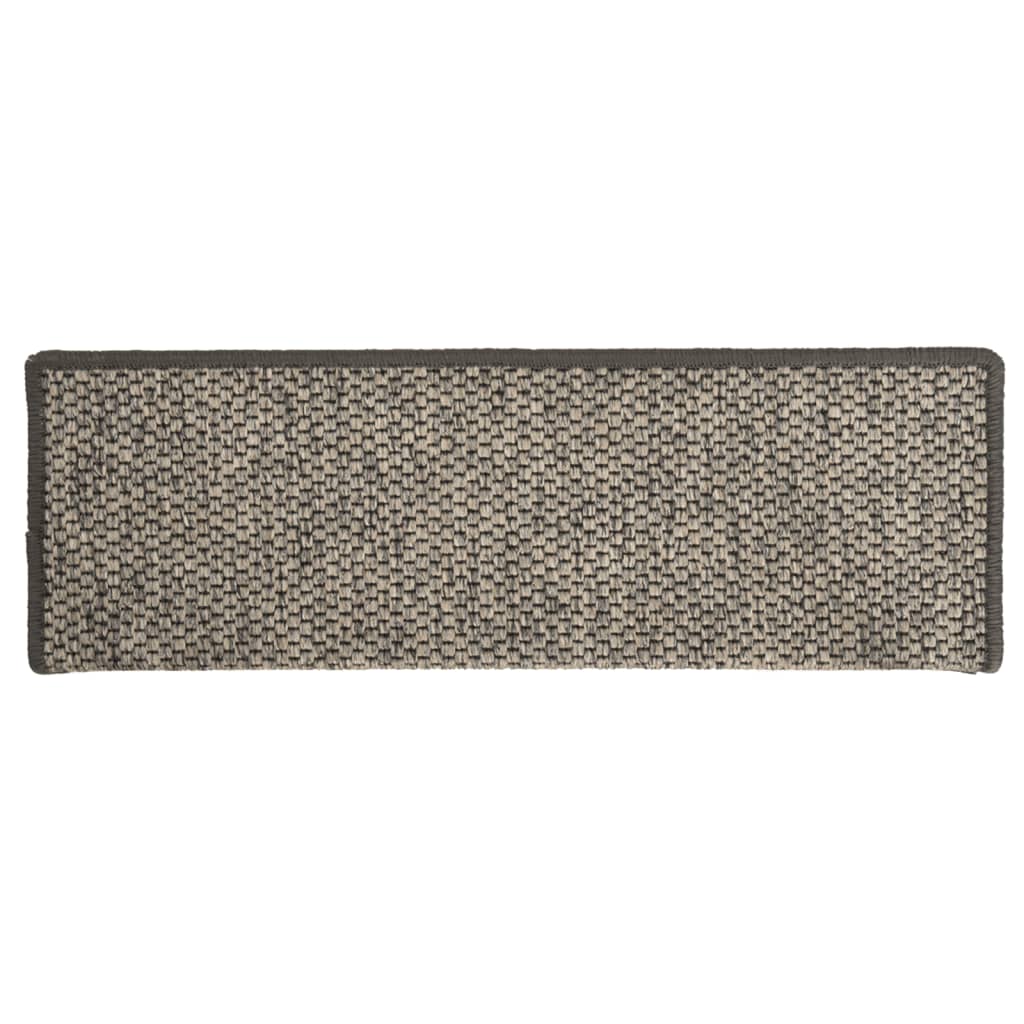Trapmatten Zelfklevend 15 St Sisal-Look 65X25 Cm Grijs En Beige