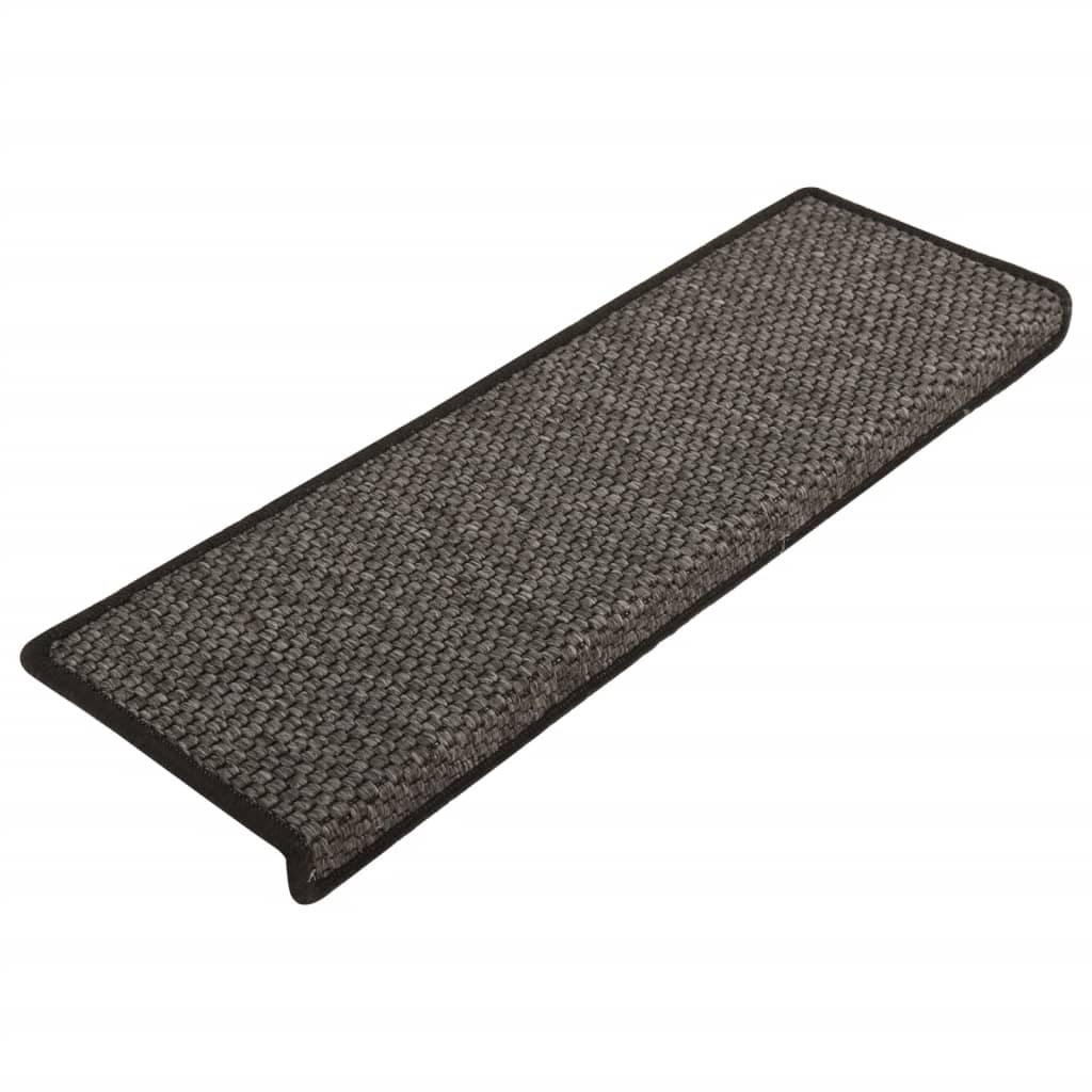 Trapmatten Zelfklevend 15 St Sisal-Look 65X25 Cm Antracietkleur