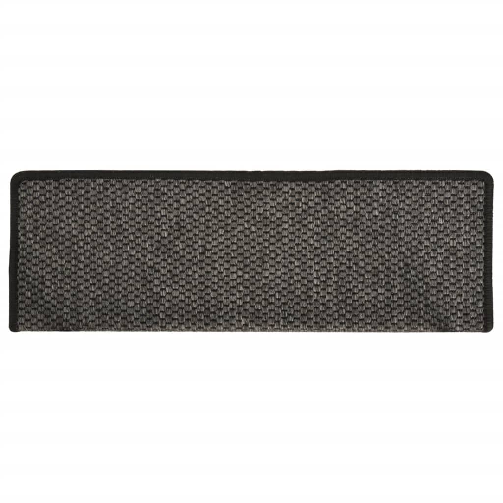 Trapmatten Zelfklevend 15 St Sisal-Look 65X25 Cm Antracietkleur