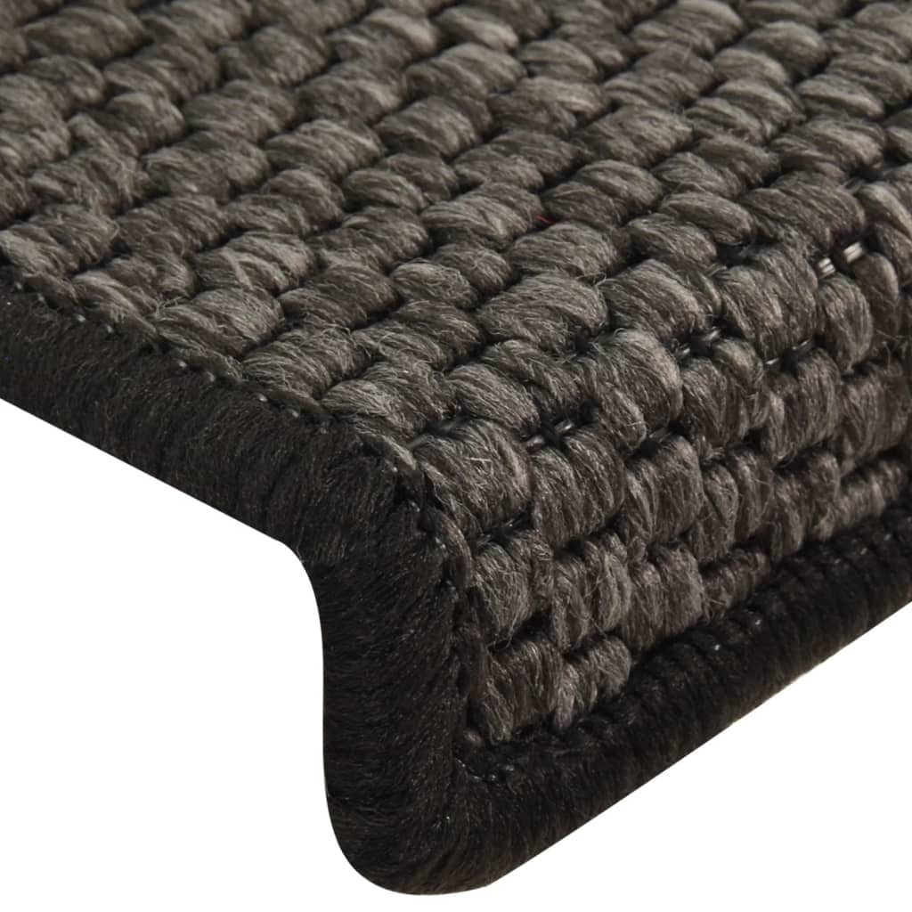 Trapmatten Zelfklevend 15 St Sisal-Look 65X25 Cm Antracietkleur