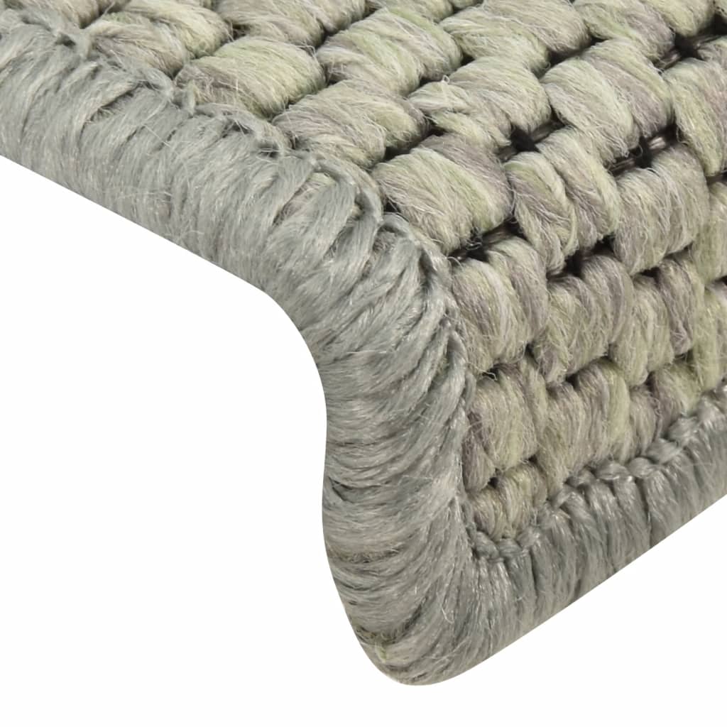 Trapmatten Zelfklevend 15 St Sisal-Look 65X25 Cm Grijs
