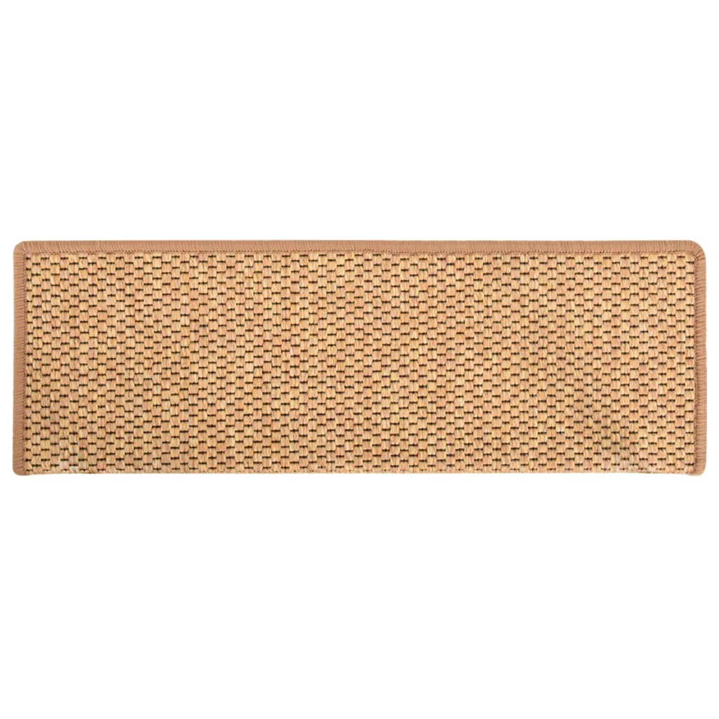 Trapmatten Zelfklevend 15 St Sisal-Look 65X25 Cm Oranje