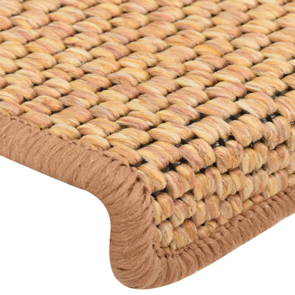 Trapmatten Zelfklevend 15 St Sisal-Look 65X25 Cm Oranje