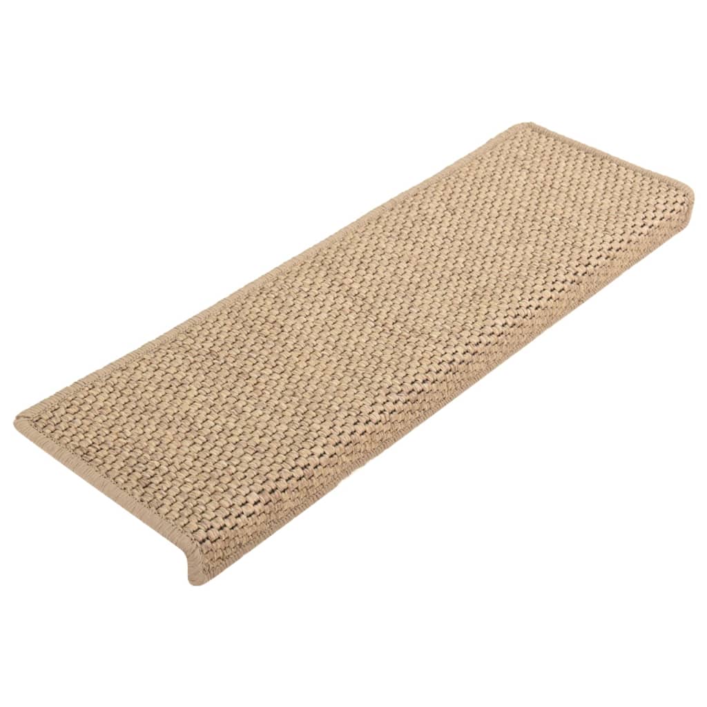 Trapmatten Zelfklevend 15 St Sisal-Look 65X25 Cm Zandkleurig