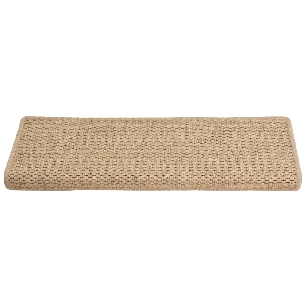 Trapmatten Zelfklevend 15 St Sisal-Look 65X25 Cm Zandkleurig