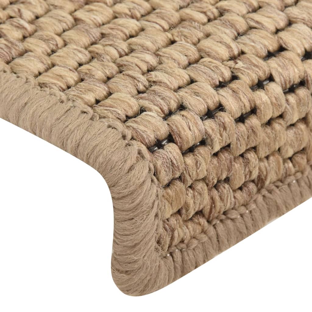 Trapmatten Zelfklevend 15 St Sisal-Look 65X25 Cm Zandkleurig