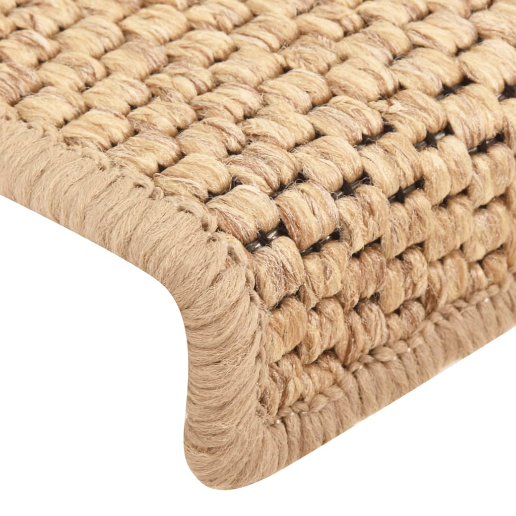 Trapmatten Zelfklevend 15 St Sisal-Look 65X25 Cm Lichtbeige