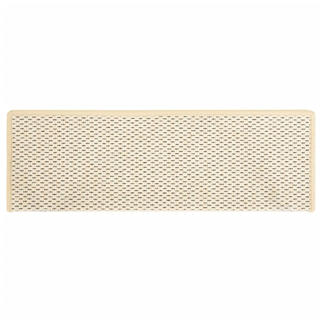 Trapmatten Zelfklevend 15 St Sisal-Look 65X25 Cm Crèmekleurig