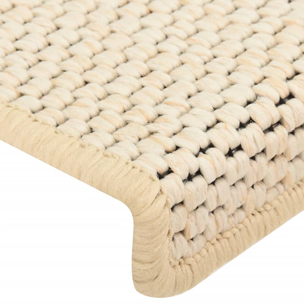 Trapmatten Zelfklevend 15 St Sisal-Look 65X25 Cm Crèmekleurig
