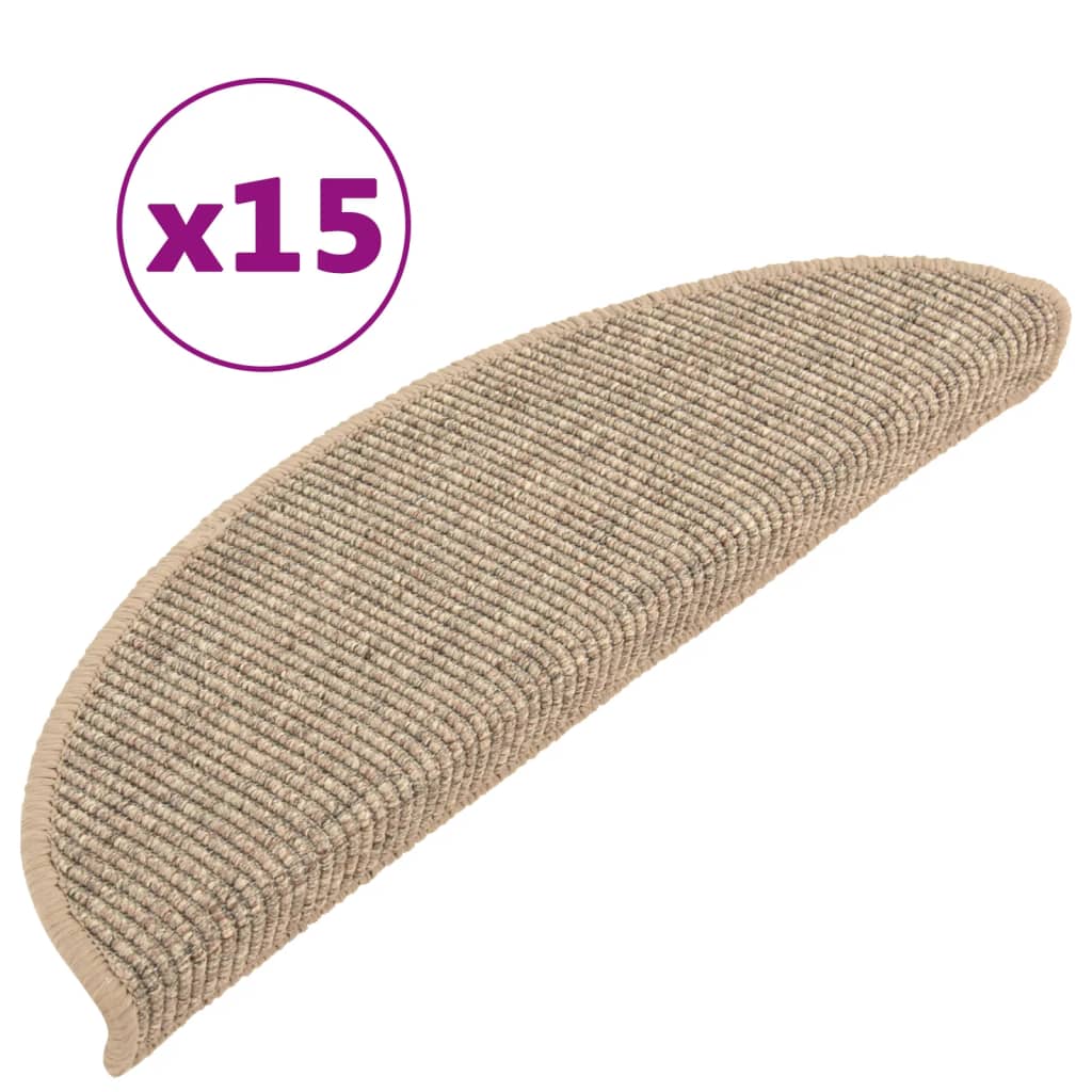 Trapmatten Zelfklevend 15 St 56X20 Cm Donkerbeige