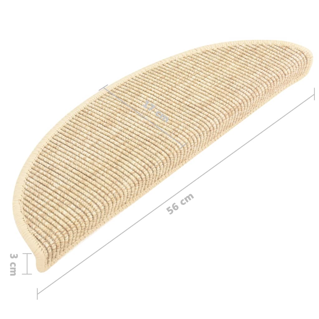 Trapmatten Zelfklevend 15 St 56X20 Cm Lichtbeige