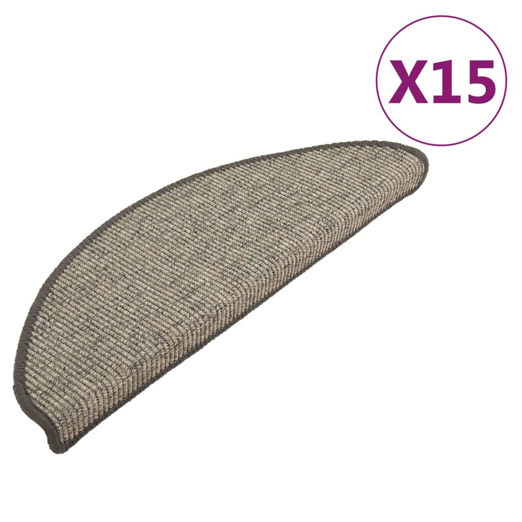 Trapmatten Zelfklevend 15 St 65X25 Cm Grijs En Beige