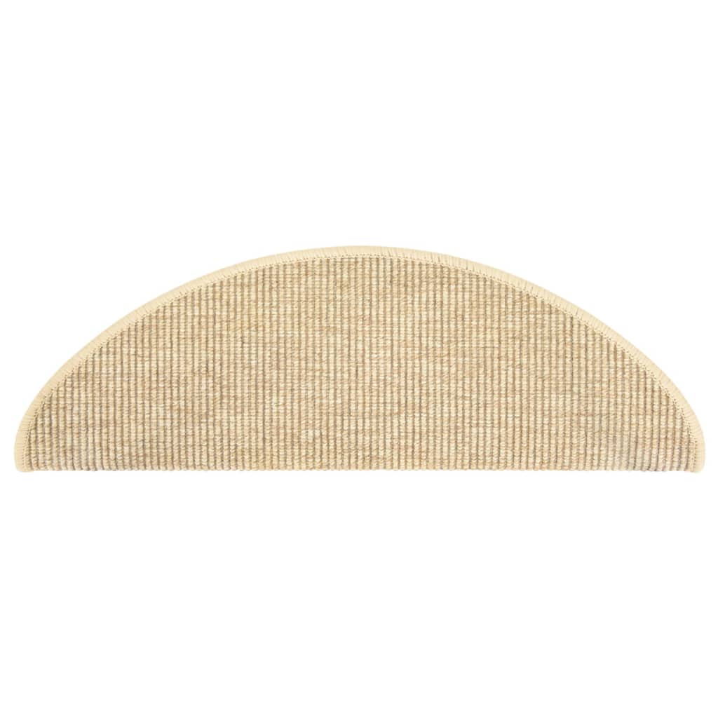 Trapmatten Zelfklevend 15 St Sisal-Look 65X25 Cm Beige