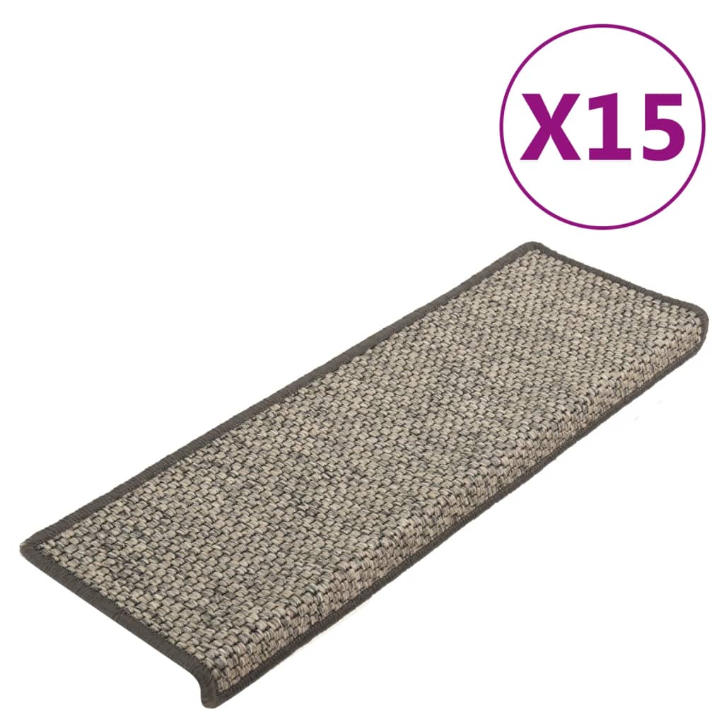 Trapmatten Zelfklevend 15 St 65X25 Cm Grijs En Beige