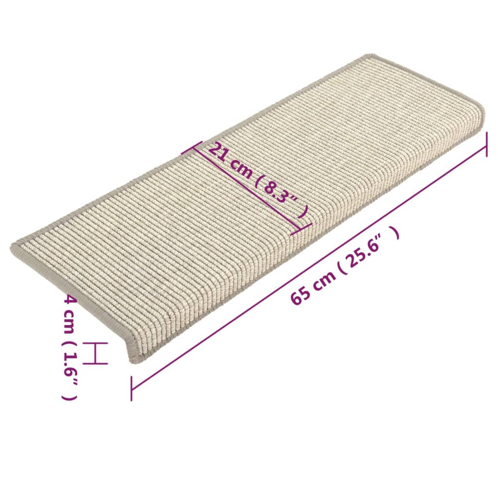 Trapmatten Zelfklevend 15 St 65X25 Cm Zilverkleurig