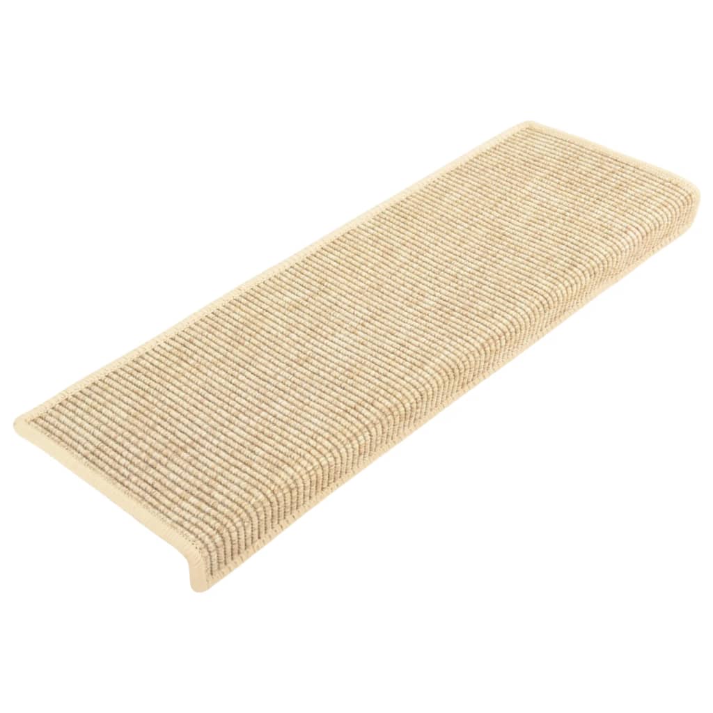 Trapmatten Zelfklevend 15 St Sisal-Look 65X25 Cm Lichtbeige