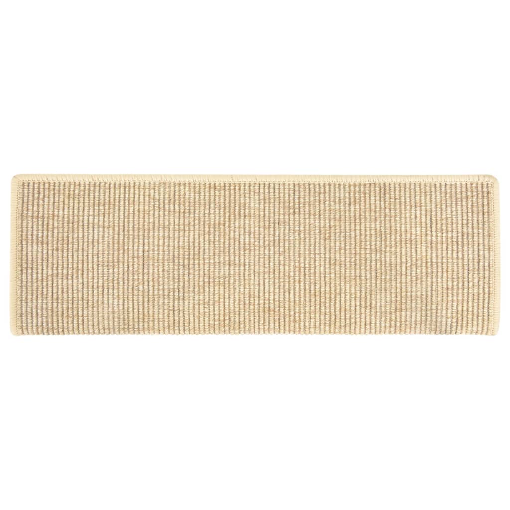 Trapmatten Zelfklevend 15 St Sisal-Look 65X25 Cm Lichtbeige