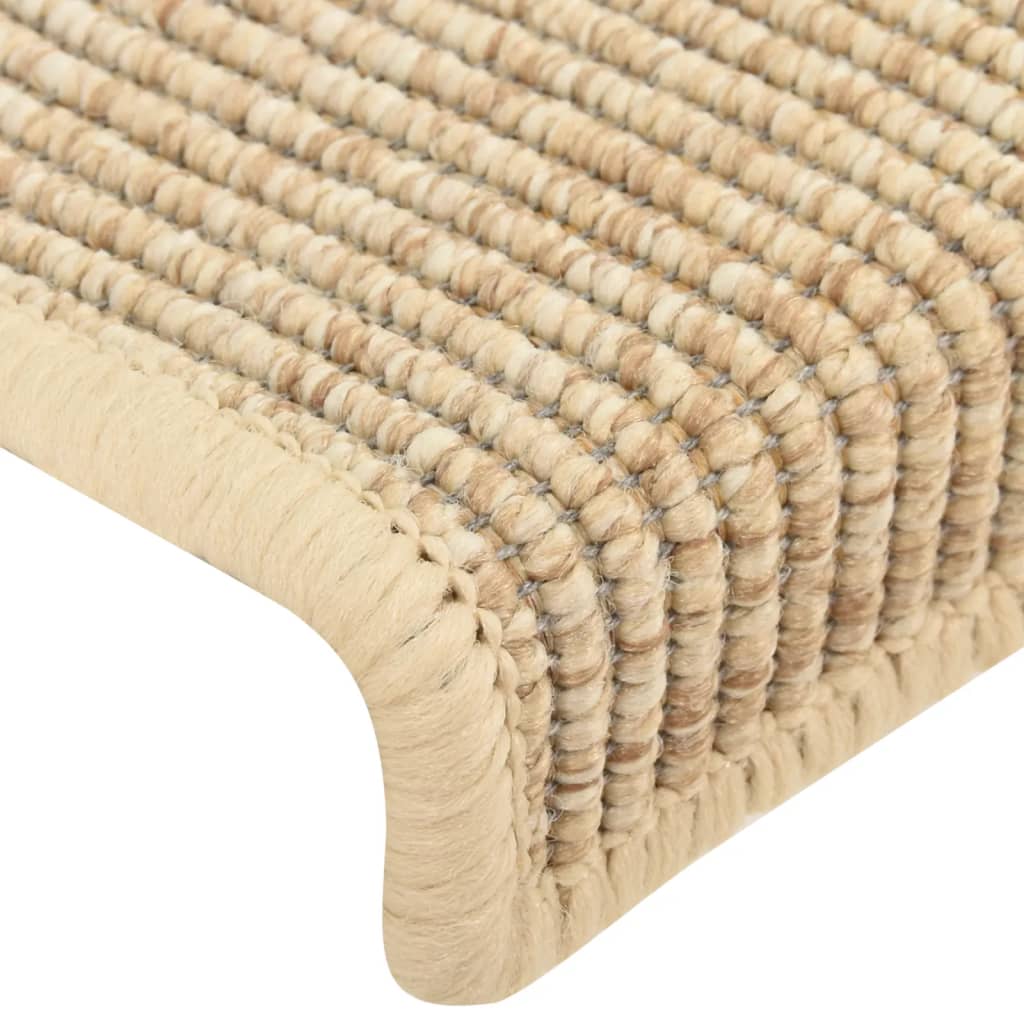 Trapmatten Zelfklevend 15 St Sisal-Look 65X25 Cm Lichtbeige