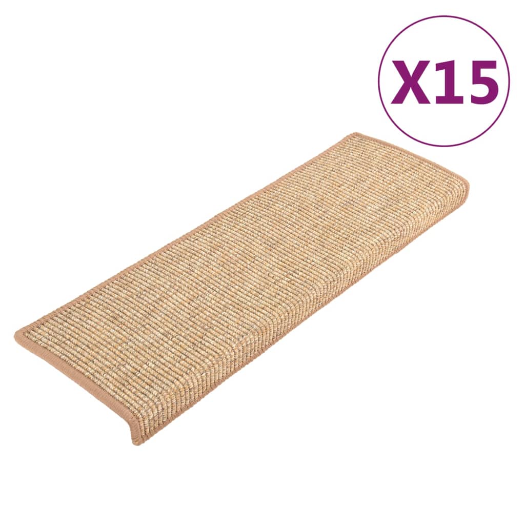 Trapmatten Zelfklevend 15 St 65X25 Cm Lichtbruin