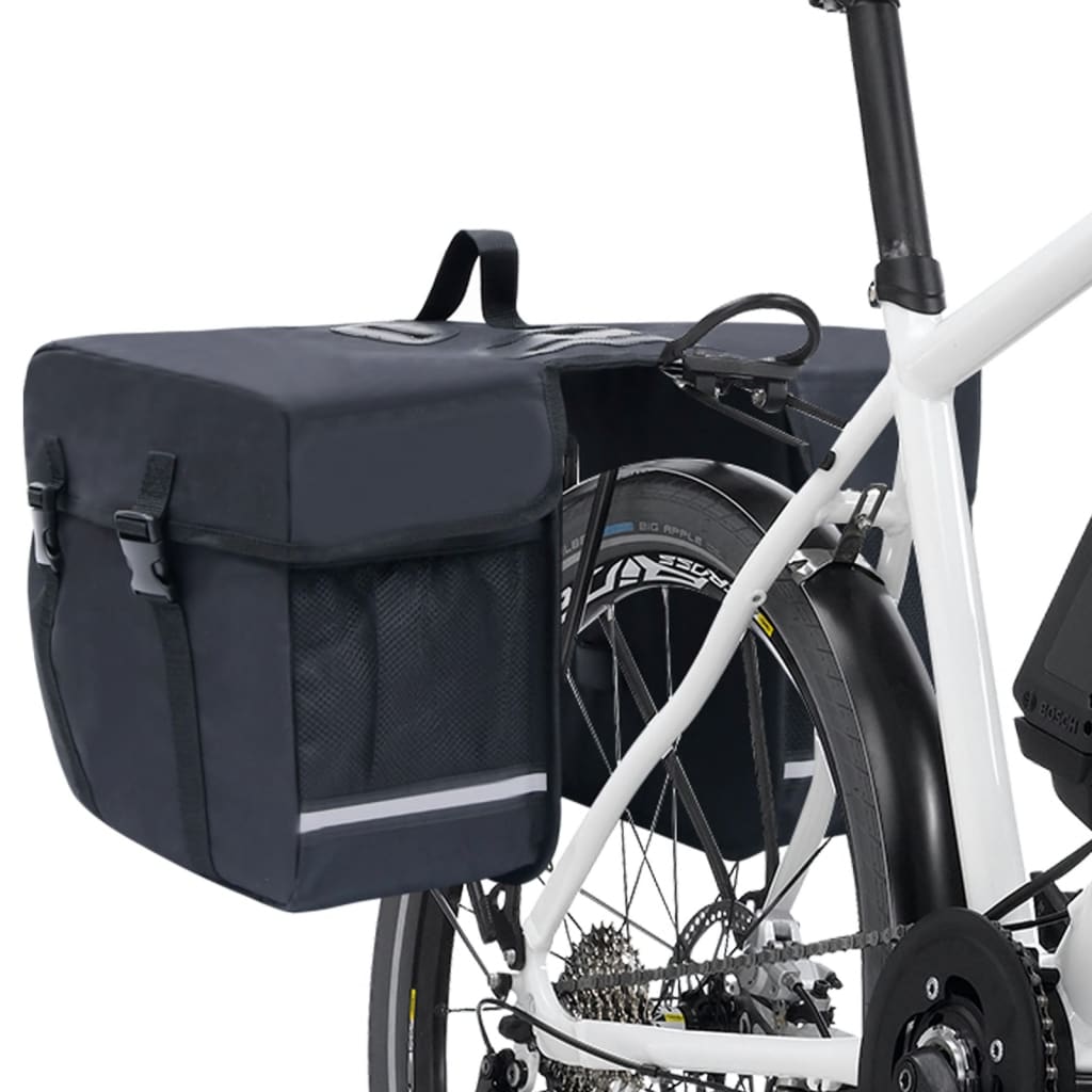 Fietstas Voor Bagagedrager Dubbel Waterdicht 35 L Zwart