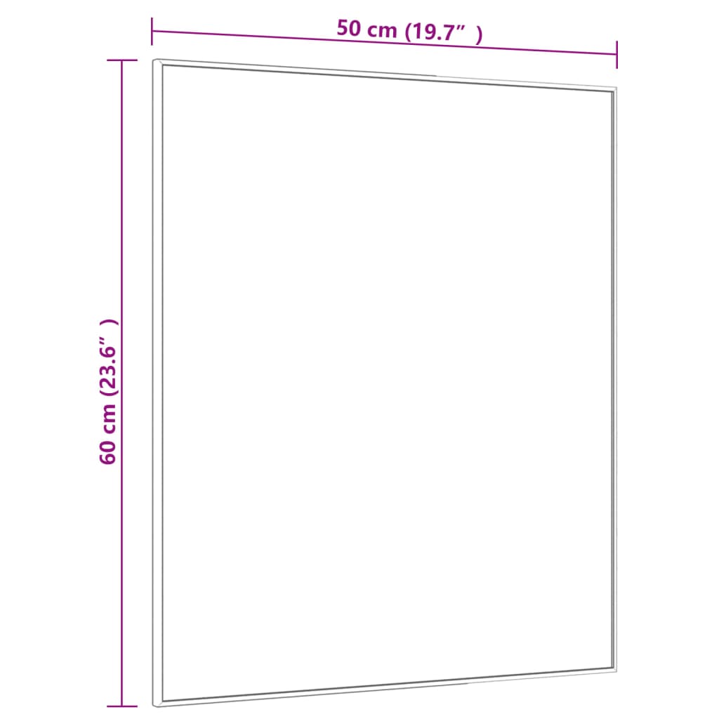 Deurspiegel 50X60 Cm Glas En Aluminium Goudkleurig
