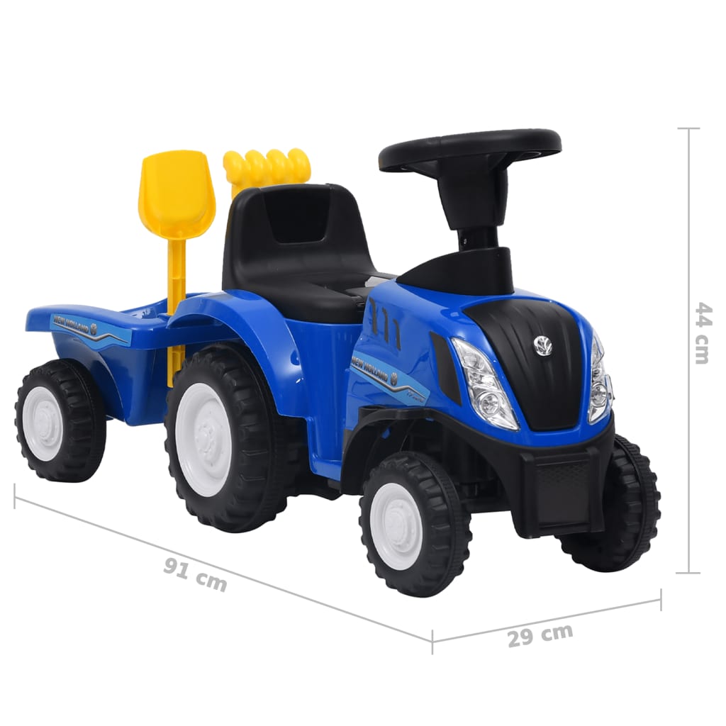 Kindertractor New Holland Blauw